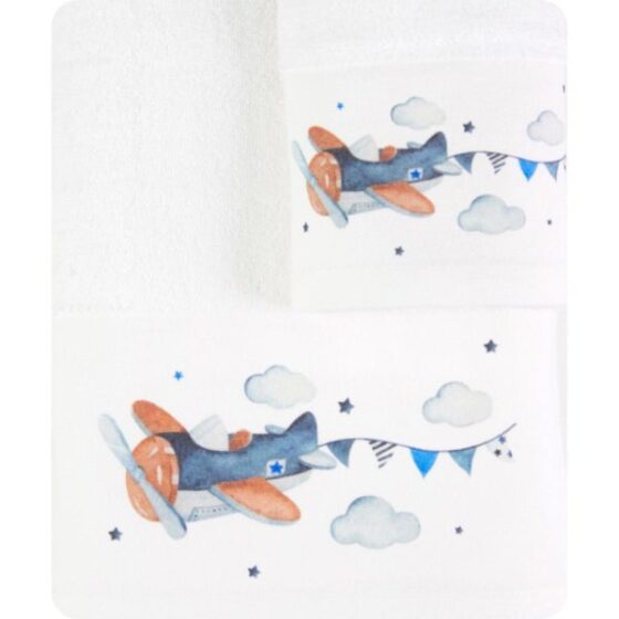 Borea - Towels Set 2pcs Airplane White