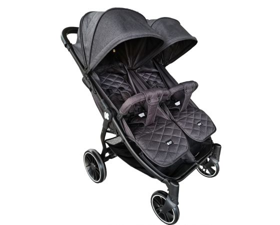 Κikka Boo - Stroller for twins Happy 2 Black