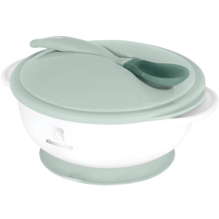 Kikka boo - Food Bowl with Mint Heat Detection Spoon