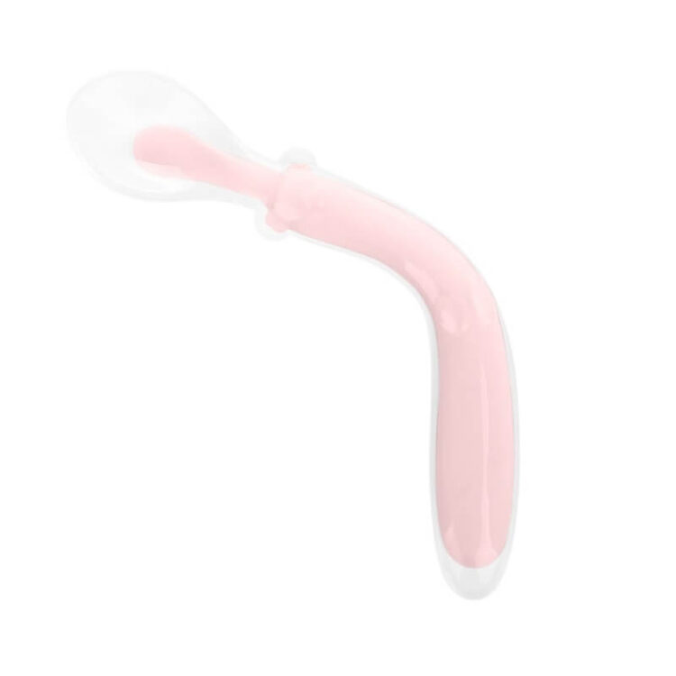 Kikka boo - Εκπαιδευτικό Κουτάλι Σιλικόνης Flexible Pink