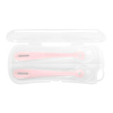 Kikka boo - Silicone Spoons in Pink case (2pcs)