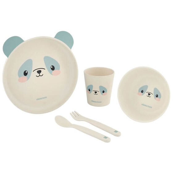 Kikka boo - Bamboo Bear Blue Food Set (5pcs.)