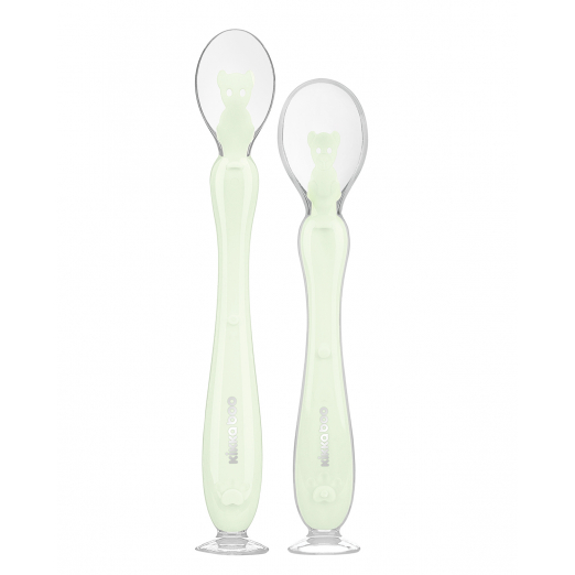 Kikka Boo - Set of Silicone Spoons with Suction Cup 2 pcs.