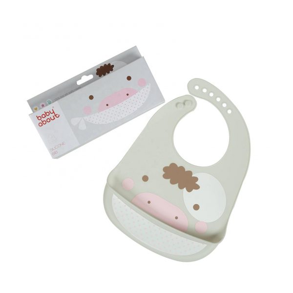 Silicone Bib Cute Animals Cow