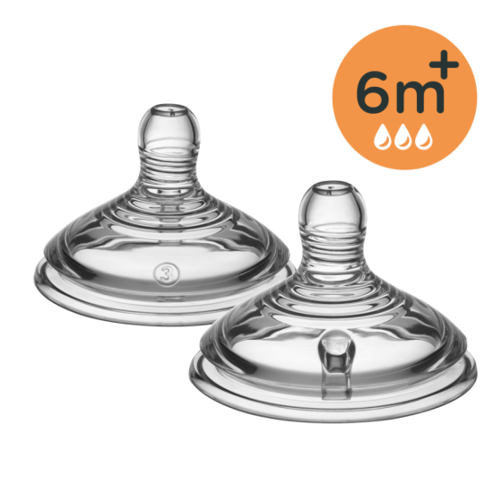 Tommee Tippee - Θηλές σιλικόνης Closer to Nature - μεγάλης ροής 6m+