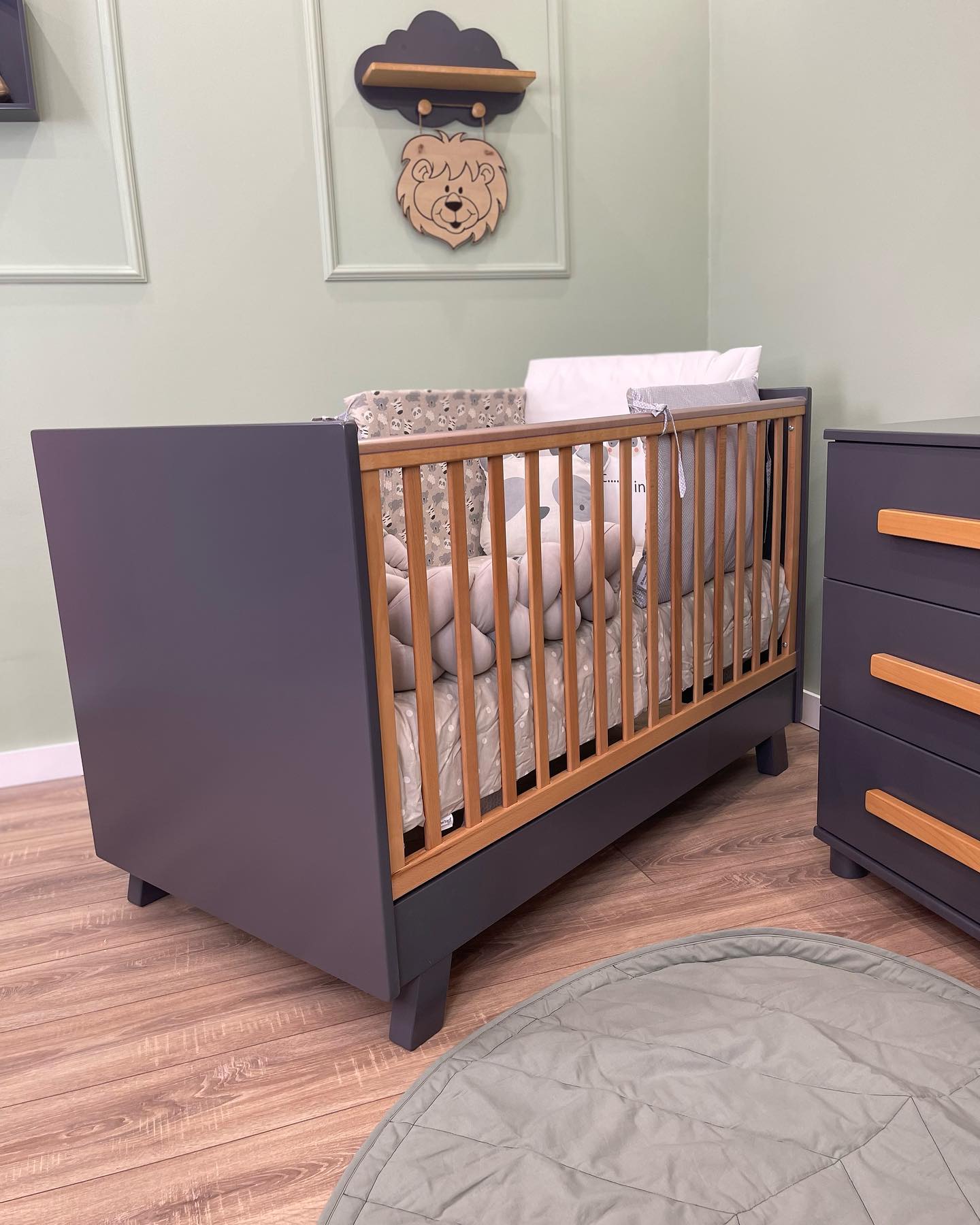 Baby Smile -Προεφηβικό κρεβάτι Annabella Dark grey