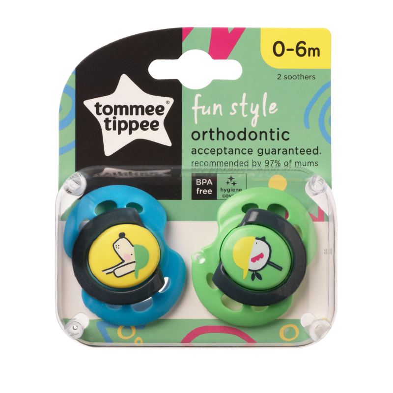 Tommee Tippee - Πιπίλα σιλικόνης Fun 0-6m Unisex (2τμχ) - Image 2