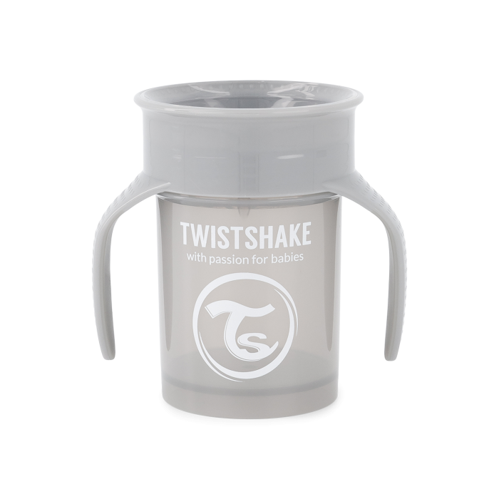 Twistshake - Κύπελλο Spill-Free 360° 230ml Pastel Grey