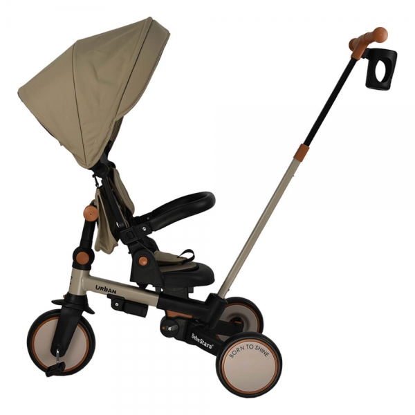Bebe Stars - Ποδηλατάκι τρίκυκλο Urban 7in1 Natural Beige - Image 3