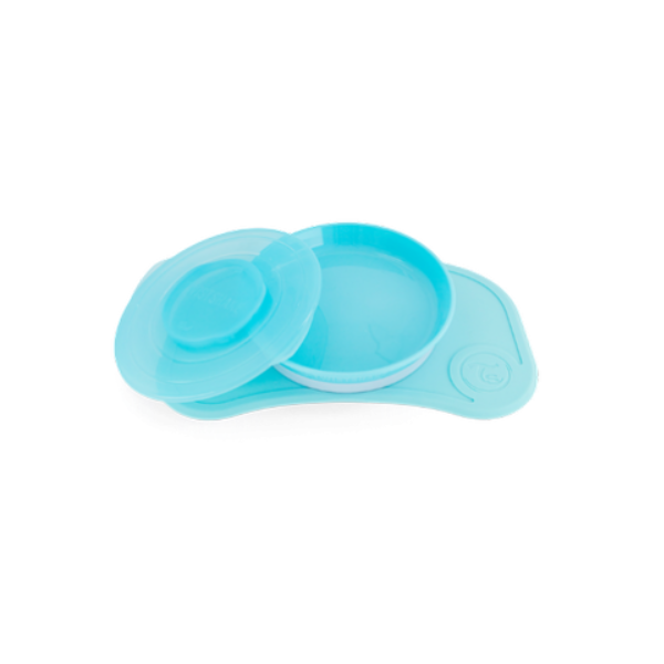 Twistshake - Σουπλά Click-Μat Mini + πιάτο Pastel Blue