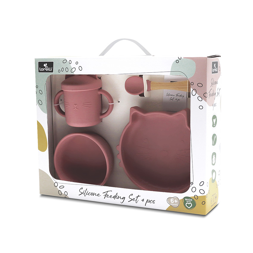 Lorelli – Σετ Φαγητού Σιλικόνης 4 Τεμαχίων pink - Image 2