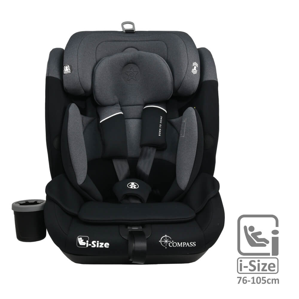 Bebe Stars - Κάθισμα Αυτοκινήτου Compass Isofix i-Size Steel Grey