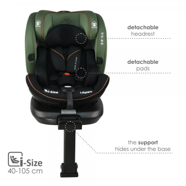 Bebe Stars – Κάθισμα Αυτοκινήτου i-Apex i-Size 360° Green