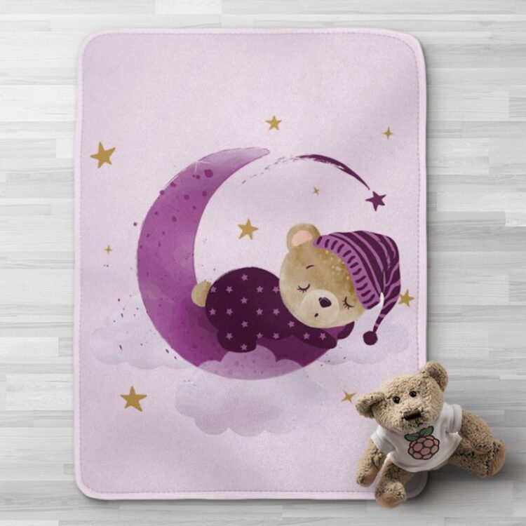 Borea – Κουβέρτα Κούνιας Sleepimg Bear purple