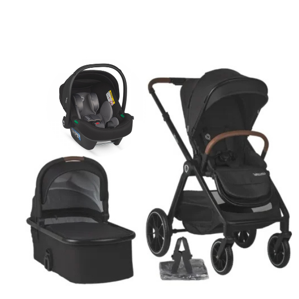 Coccolle - Aspen System 3σε1Black με Κάθισμα Αυτοκινήτου Rilax i-Size με Ανάκλιση
