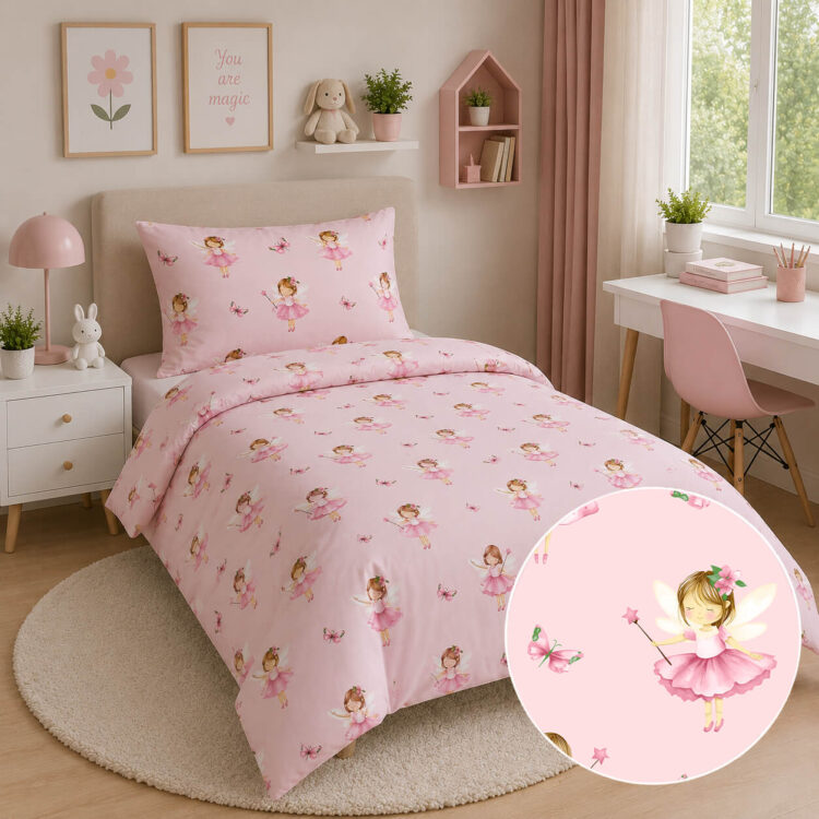 ASTRON – Σετ Σεντόνια Fairytale Girls 2τμχ. λάστιχο